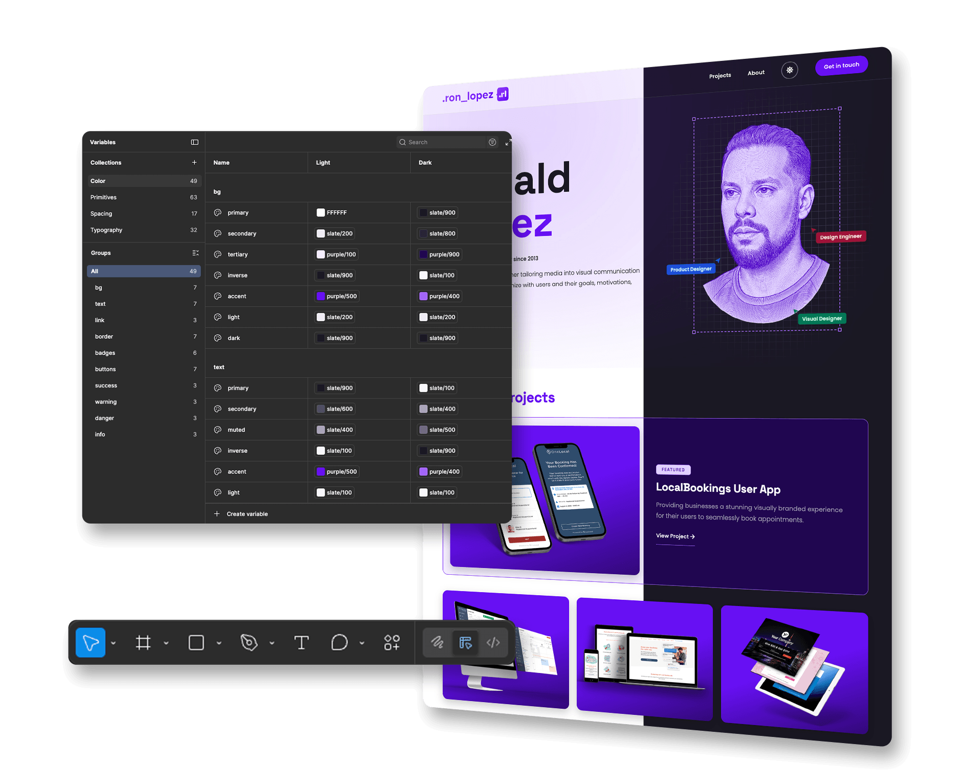 ronglopez.com portfolio and design system